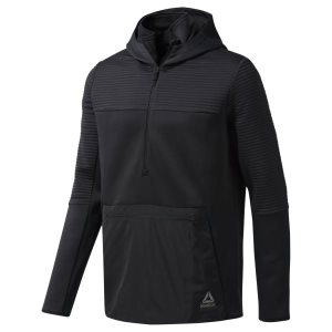 Bluza Z Kapturem Męskie Reebok Thermowarm Control Czarne PL 38APKQB